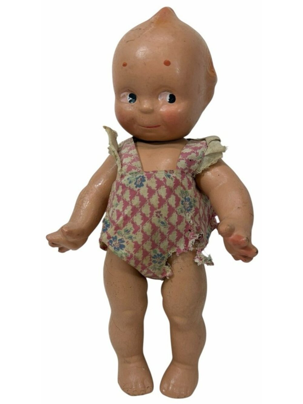 ORIGINAL SUNSUIT 1930s Composition Kewpie 12" Doll Rose O'Neill Pink Outfit